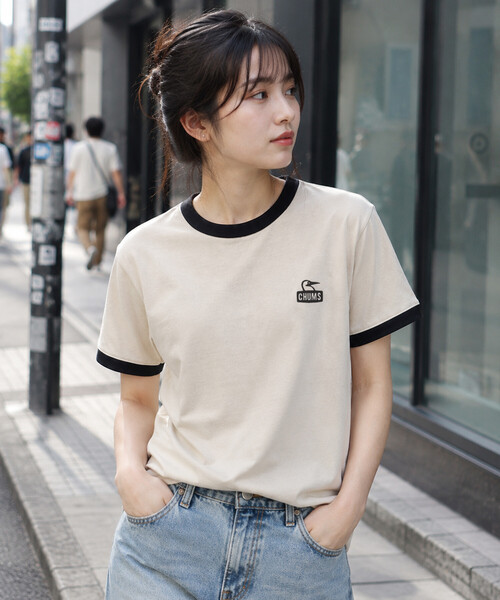 CHUMS(チャムス)の「CHUMS/チャムス 限定展開 カーンズリンガーTシャツ / Kearns Ringer T-Shirt(Tシャツ/カットソー・メンズ・ホワイト/ブラック/ナチュラル/ベージュ・LARGE/MEDIUM/SMALL/X-LARGE)」の3枚目の写真