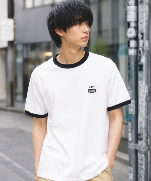CHUMS(チャムス)の「CHUMS/チャムス 限定展開 カーンズリンガーTシャツ / Kearns Ringer T-Shirt(Tシャツ/カットソー・メンズ・ホワイト/ブラック/ナチュラル/ベージュ・LARGE/MEDIUM/SMALL/X-LARGE)」の1枚目の写真