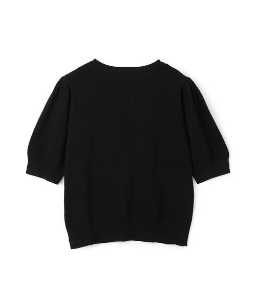 NATURAL BEAUTY BASIC（ナチュラルビューティーベーシック）の「フラワーモチーフカーディガン（カーディガン/ボレロ・レディース・ブラック/グレー系その他/オフホワイト・ﾌﾘ-）」の7枚目の写真