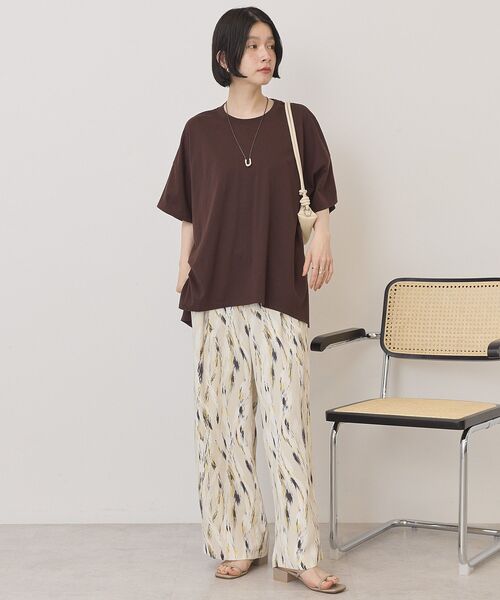 AMERICAN HOLIC(アメリカンホリック)の「バックギャザーコクーンカットプルオーバー(Tシャツ/カットソー・レディース・オフホワイト/グレー系その他/ブラック/ブラウン・L/M)」の16枚目の写真