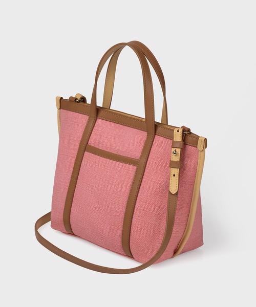 Paul Smith(ポールスミス)の「PSカラーミックスSS26 2WAY ミニトートバッグ / 365003 WB240S(ショルダーバッグ・レディース・ピンク/キナリ・FREE)」の10枚目の写真