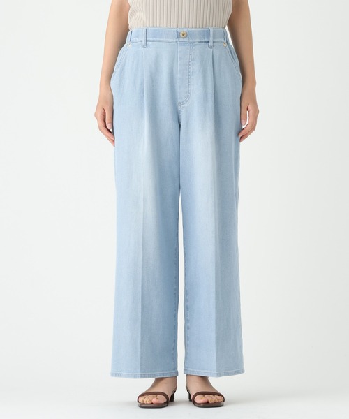 Elura(エルーラ)の「リネン混ストレッチデニム/670379(デニムパンツ・レディース・ライトブルー/ブルー・SMALL/MEDIUM/FREE(S))」の17枚目の写真