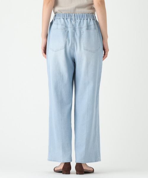 Elura(エルーラ)の「リネン混ストレッチデニム/670379(デニムパンツ・レディース・ライトブルー/ブルー・SMALL/MEDIUM/FREE(S))」の19枚目の写真