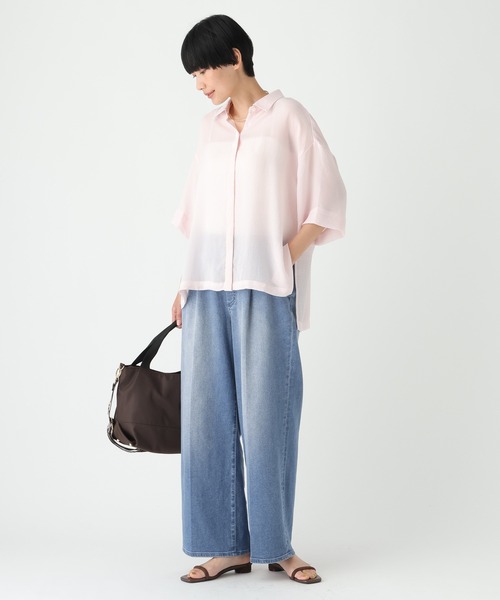 Elura(エルーラ)の「リネン混ストレッチデニム/670379(デニムパンツ・レディース・ライトブルー/ブルー・SMALL/MEDIUM/FREE(S))」の12枚目の写真