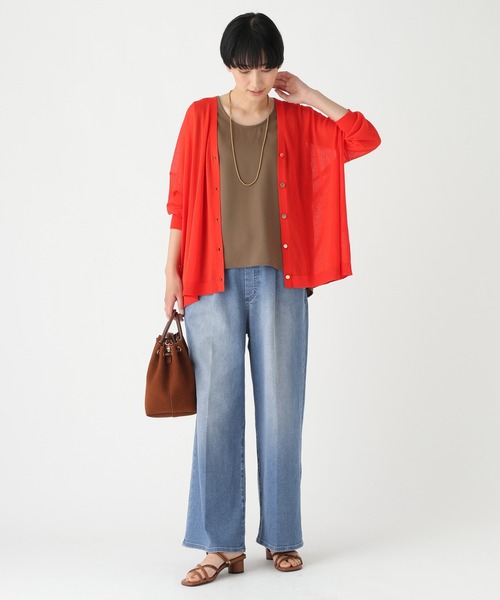 Elura(エルーラ)の「リネン混ストレッチデニム/670379(デニムパンツ・レディース・ライトブルー/ブルー・SMALL/MEDIUM/FREE(S))」の14枚目の写真
