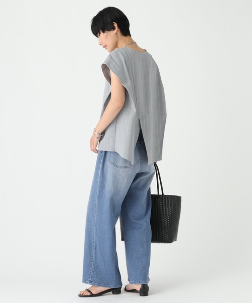 Elura(エルーラ)の「リネン混ストレッチデニム/670379(デニムパンツ・レディース・ライトブルー/ブルー・SMALL/MEDIUM/FREE(S))」の10枚目の写真