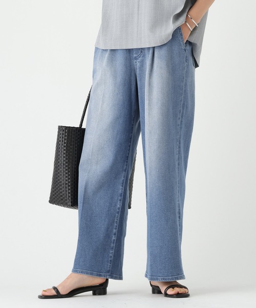 Elura(エルーラ)の「リネン混ストレッチデニム/670379(デニムパンツ・レディース・ライトブルー/ブルー・SMALL/MEDIUM/FREE(S))」の11枚目の写真
