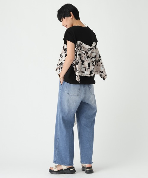 Elura(エルーラ)の「リネン混ストレッチデニム/670379(デニムパンツ・レディース・ライトブルー/ブルー・SMALL/MEDIUM/FREE(S))」の16枚目の写真