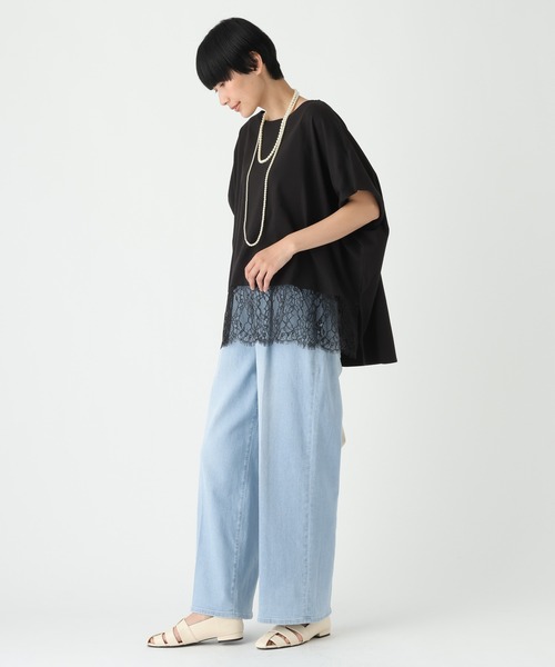 Elura(エルーラ)の「リネン混ストレッチデニム/670379(デニムパンツ・レディース・ライトブルー/ブルー・SMALL/MEDIUM/FREE(S))」の8枚目の写真