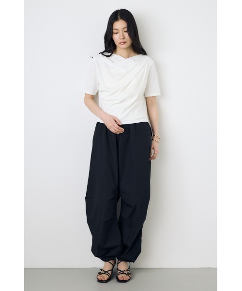 AZUL by moussy(アズールバイマウジー)の「【サイズ,身長別画像あり】コットンパラシュートパンツ 春服 夏服 秋服 カーゴ 体系カバー ルーズ(スラックス・レディース・ブラック/カーキ/ダークベージュ/オフホワイト・SMALL/MEDIUM)」の21枚目の写真