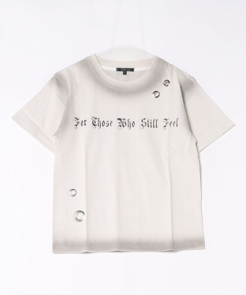 BENDER TOKYO(ベンダートウキョウ)の「スプレー加工 アイレット ショート丈 ロゴプリント Tシャツ / ユニセックス(Tシャツ/カットソー・メンズ・カモフラージュ/ピンク/アイボリー/ブラック・S/M/L)」の8枚目の写真