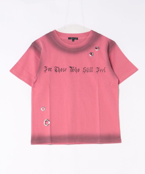 BENDER TOKYO(ベンダートウキョウ)の「スプレー加工 アイレット ショート丈 ロゴプリント Tシャツ / ユニセックス(Tシャツ/カットソー・メンズ・カモフラージュ/ピンク/アイボリー/ブラック・S/M/L)」の10枚目の写真