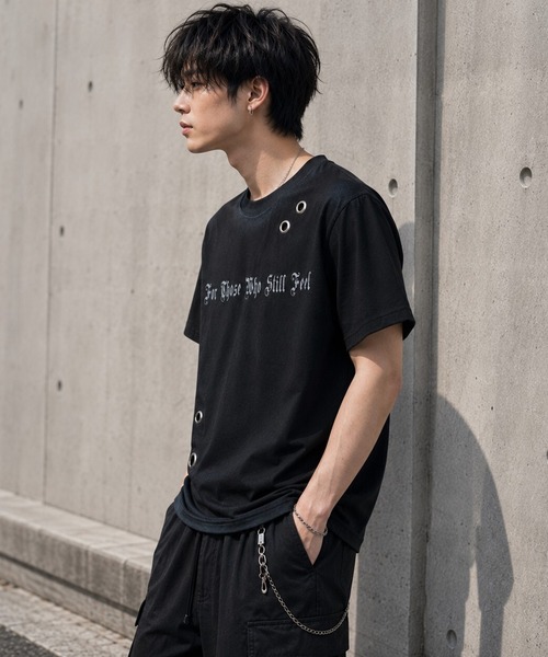 BENDER TOKYO(ベンダートウキョウ)の「スプレー加工 アイレット ショート丈 ロゴプリント Tシャツ / ユニセックス(Tシャツ/カットソー・メンズ・カモフラージュ/ピンク/アイボリー/ブラック・S/M/L)」の14枚目の写真