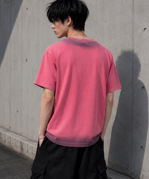 BENDER TOKYO(ベンダートウキョウ)の「スプレー加工 アイレット ショート丈 ロゴプリント Tシャツ / ユニセックス(Tシャツ/カットソー・メンズ・カモフラージュ/ピンク/アイボリー/ブラック・S/M/L)」の17枚目の写真
