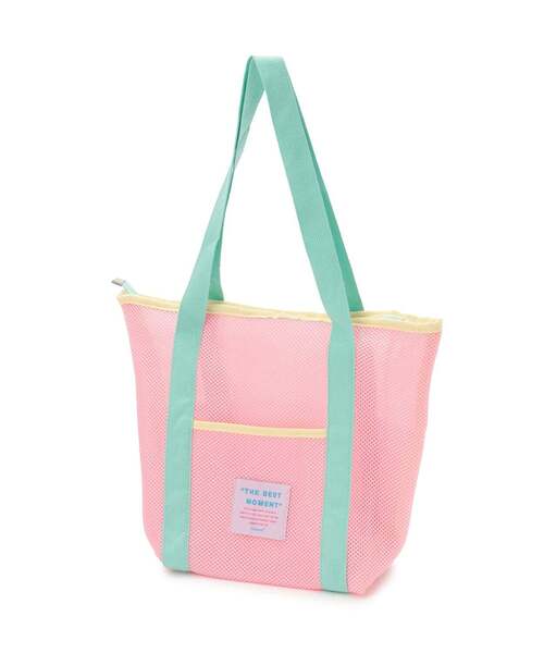Lycee mine(リセマイン)の「メッシュカラフルトートバック(スイムグッズ・キッズ・ベビーピンク/グリーン系その他・F)」の3枚目の写真