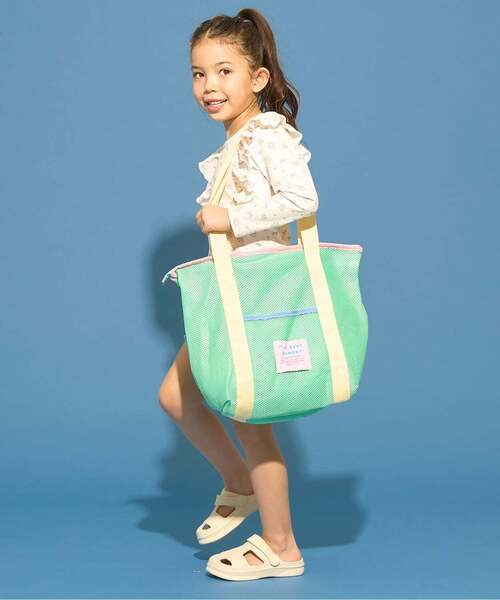 Lycee mine(リセマイン)の「メッシュカラフルトートバック(スイムグッズ・キッズ・ベビーピンク/グリーン系その他・F)」の14枚目の写真