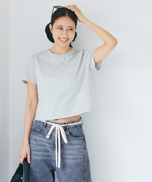 coca（coca）（コカ）の「【WEB限定セール】サマーデニム紐付きワイドパンツ（デニムパンツ・レディース・ライトブルー/ブルー・L/M/S）」の9枚目の写真