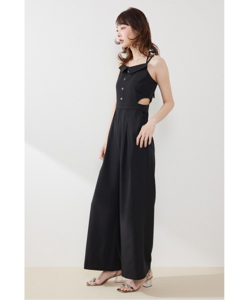 rienda(リエンダ)の「ウエストオープンキャミロンパース 春服 夏服(パンツドレス・レディース・ベージュ/ブラック/グレー・SMALL/MEDIUM)」の5枚目の写真