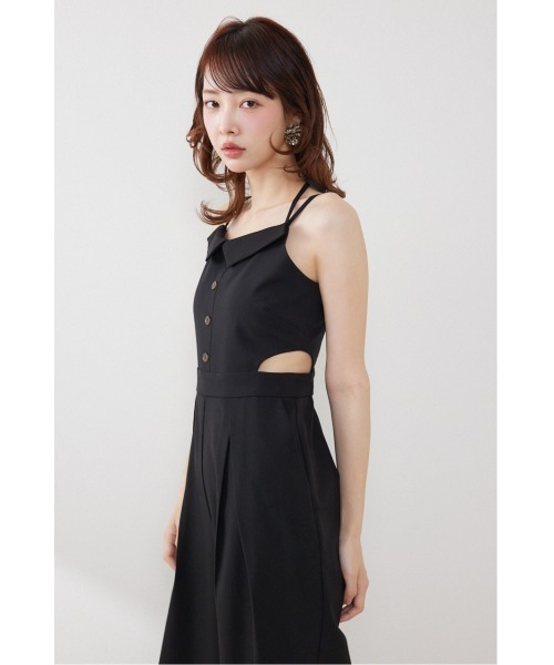 rienda(リエンダ)の「ウエストオープンキャミロンパース 春服 夏服(パンツドレス・レディース・ベージュ/ブラック/グレー・SMALL/MEDIUM)」の8枚目の写真