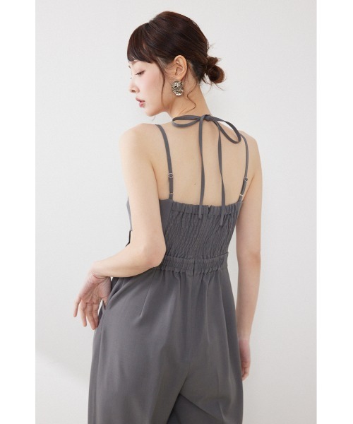 rienda(リエンダ)の「ウエストオープンキャミロンパース 春服 夏服(パンツドレス・レディース・ベージュ/ブラック/グレー・SMALL/MEDIUM)」の15枚目の写真