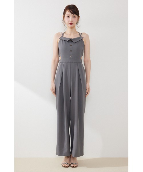 rienda(リエンダ)の「ウエストオープンキャミロンパース 春服 夏服(パンツドレス・レディース・ベージュ/ブラック/グレー・SMALL/MEDIUM)」の16枚目の写真