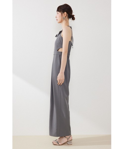 rienda(リエンダ)の「ウエストオープンキャミロンパース 春服 夏服(パンツドレス・レディース・ベージュ/ブラック/グレー・SMALL/MEDIUM)」の17枚目の写真