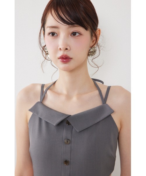 rienda(リエンダ)の「ウエストオープンキャミロンパース 春服 夏服(パンツドレス・レディース・ベージュ/ブラック/グレー・SMALL/MEDIUM)」の19枚目の写真