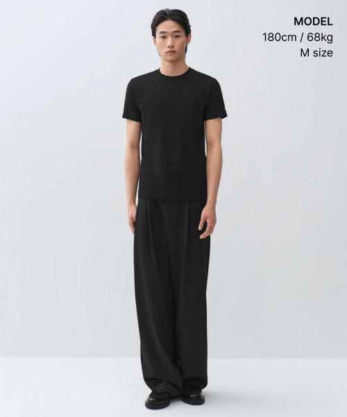 MUSINSA STANDARD（ムシンサスタンダード）の「[クールタンダード] スリムクルーネックTシャツ [ブラック]（Tシャツ/カットソー・メンズ・その他・SMALL/MEDIUM/LARGE/X-LARGE/2XL/3XL）」の8枚目の写真