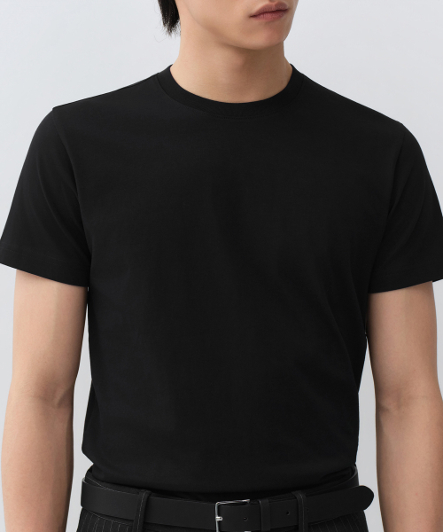 MUSINSA STANDARD（ムシンサスタンダード）の「[クールタンダード] スリムクルーネックTシャツ [ブラック]（Tシャツ/カットソー・メンズ・その他・SMALL/MEDIUM/LARGE/X-LARGE/2XL/3XL）」の6枚目の写真