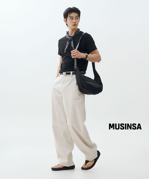 MUSINSA STANDARD（ムシンサスタンダード）の「[クールタンダード] スリムクルーネックTシャツ [ブラック]（Tシャツ/カットソー・メンズ・その他・SMALL/MEDIUM/LARGE/X-LARGE/2XL/3XL）」の5枚目の写真