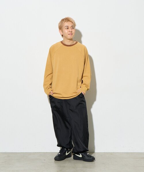 B-DAY STORE（ビーデイストア）の「【B-DAY STORE】ボーダーカットソー　ロンT　ユニセックス（Tシャツ/カットソー・メンズ・ピンク/イエロー・0）」の5枚目の写真