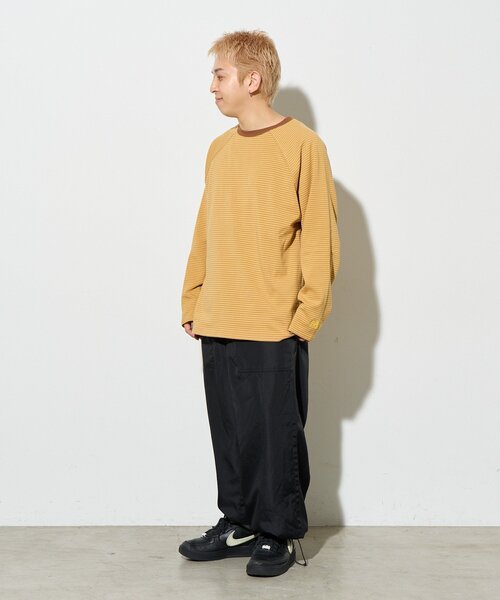 B-DAY STORE（ビーデイストア）の「【B-DAY STORE】ボーダーカットソー　ロンT　ユニセックス（Tシャツ/カットソー・メンズ・ピンク/イエロー・0）」の6枚目の写真