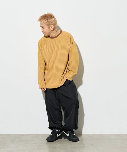 B-DAY STORE（ビーデイストア）の「【B-DAY STORE】ボーダーカットソー　ロンT　ユニセックス（Tシャツ/カットソー・メンズ・ピンク/イエロー・0）」の7枚目の写真