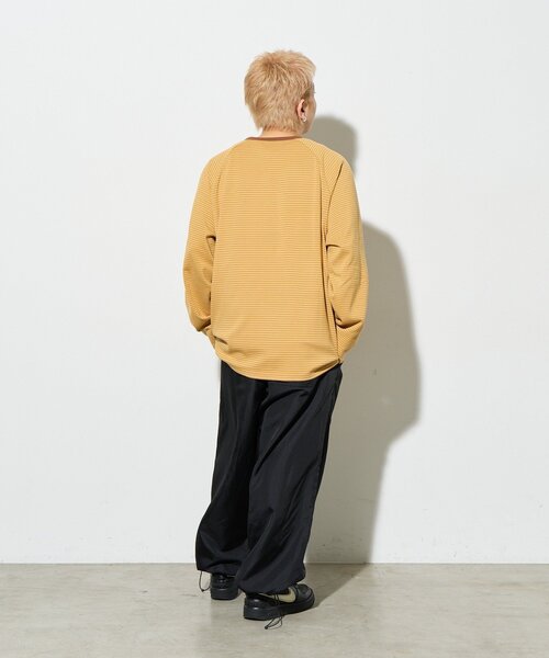 B-DAY STORE（ビーデイストア）の「【B-DAY STORE】ボーダーカットソー　ロンT　ユニセックス（Tシャツ/カットソー・メンズ・ピンク/イエロー・0）」の8枚目の写真