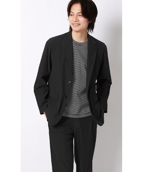 AOYAMA(アオヤマ)の「2ボタンジャケット【マルチウェイ】【セットアップ着用可】(スーツジャケット・メンズ・ブラック/チャコールグレー・M/L/LL)」の1枚目の写真