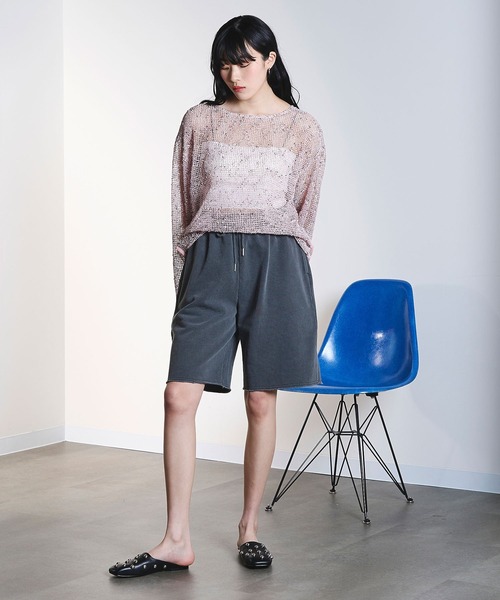 ROSE BUD(ローズバッド)の「(CREOLME)NEP MESH P/O(Tシャツ/カットソー・レディース・ブラック/ライトピンク・ONE SIZE)」の7枚目の写真