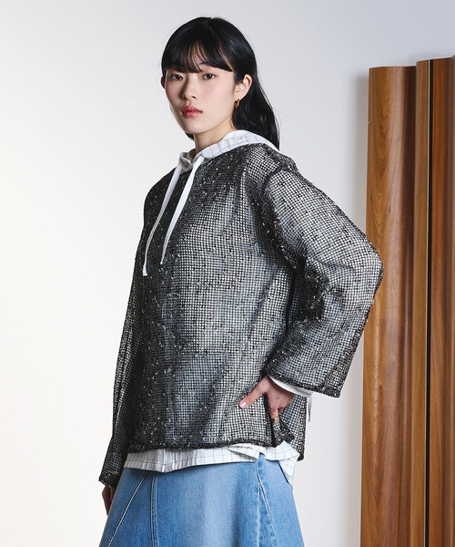 ROSE BUD(ローズバッド)の「(CREOLME)NEP MESH P/O(Tシャツ/カットソー・レディース・ブラック/ライトピンク・ONE SIZE)」の12枚目の写真