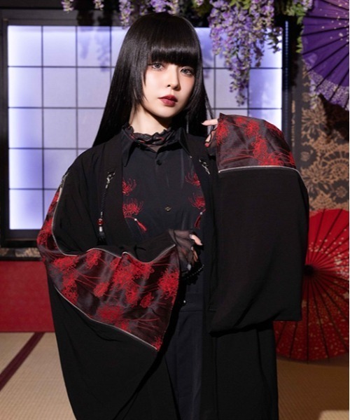 REZEN(リゼン)の「彼岸花ジップ羽織(その他アウター・メンズ・ローズ/イエロー/ブルーパープル/ライトグレー・LARGE/MEDIUM)」の5枚目の写真