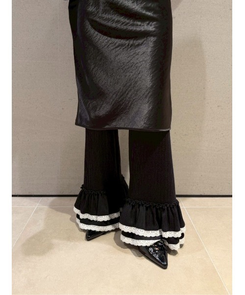 LILY BROWN(リリーブラウン)の「ヘムフリルカットパンツ(その他パンツ・レディース・グレー/ブラック/ホワイト・F)」の19枚目の写真