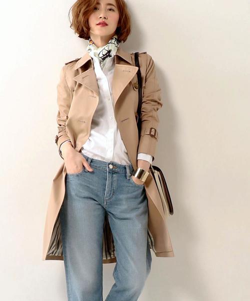 UNITED ARROWS(ユナイテッドアローズ)の「○UBBT ギャバ トレンチコート SS◆(トレンチコート・レディース・ベージュ/オリーブ/ネイビー・36/38/40/34)」の1枚目の写真