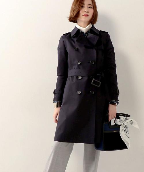 UNITED ARROWS(ユナイテッドアローズ)の「○UBBT ギャバ トレンチコート SS◆(トレンチコート・レディース・ベージュ/オリーブ/ネイビー・36/38/40/34)」の3枚目の写真