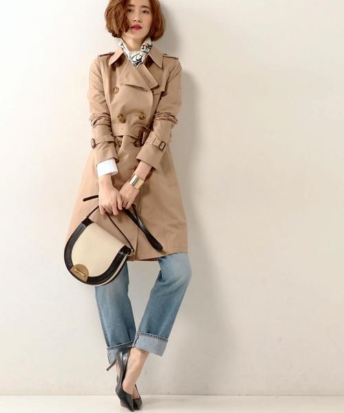 UNITED ARROWS(ユナイテッドアローズ)の「○UBBT ギャバ トレンチコート SS◆(トレンチコート・レディース・ベージュ/オリーブ/ネイビー・36/38/40/34)」の13枚目の写真