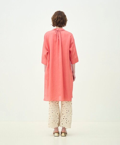 MACPHEE(マカフィー)の「ハードマンリネン チュニックシャツ(チュニック・レディース・ブルー/ライトブルー/ピンク・36)」の6枚目の写真
