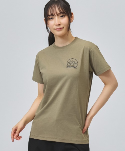 MARMOT(マーモット)の「マーモット Marmot Ws Burger T-Shirts(Tシャツ/カットソー・レディース・ベージュ/ブラック/ホワイト・S/M/L/XL)」の1枚目の写真