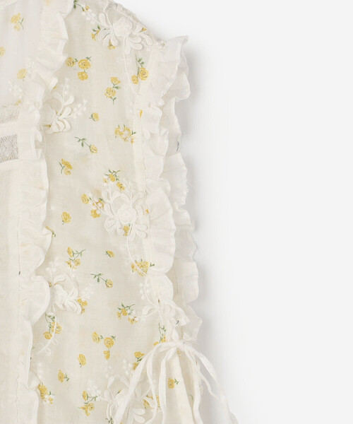 crinkle crinkle crinkle(クリンクルクリンクルクリンクル)の「crinkle crinkle crinkle | シアーフラワー ベストブラウス WOMEN(シャツ/ブラウス・レディース・ブラック/アイボリー・F)」の12枚目の写真