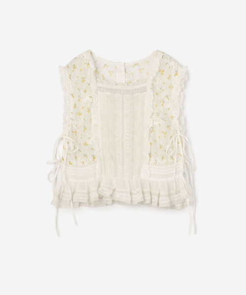 crinkle crinkle crinkle(クリンクルクリンクルクリンクル)の「crinkle crinkle crinkle | シアーフラワー ベストブラウス WOMEN(シャツ/ブラウス・レディース・ブラック/アイボリー・F)」の17枚目の写真