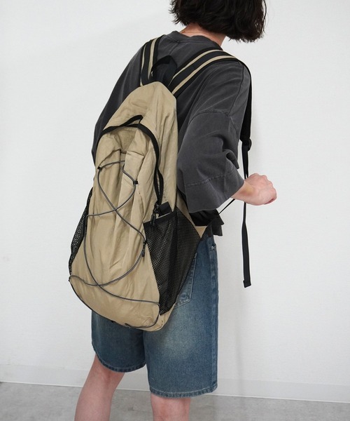 gossara（ゴサラ）の「【注目アイテム】ドロストリングバックパック（バックパック/リュック・レディース・ブラック/ベージュ・FREE）」の19枚目の写真