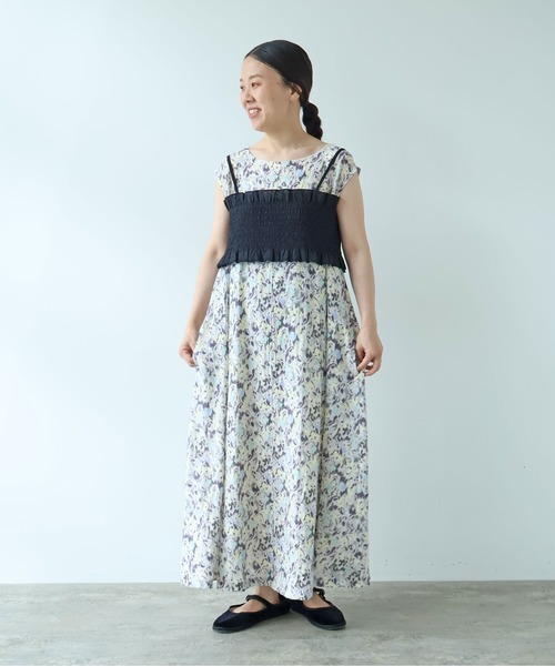 yuni(ユニ )の「painting flower print one-piece(ワンピース・レディース・ベージュ/イエロー・FREE)」の20枚目の写真