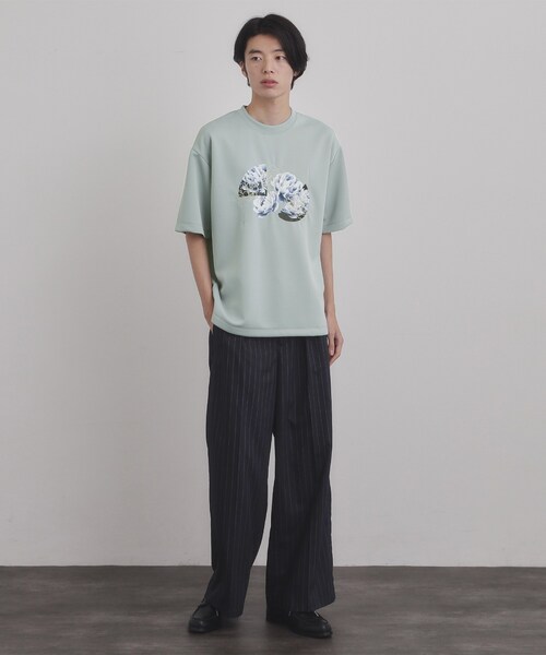 tk.TAKEO KIKUCHI(ティーケータケオキクチ)の「フラワープリントTシャツ(Tシャツ/カットソー・メンズ・ブルー/ブラック/ホワイト・02/03)」の11枚目の写真