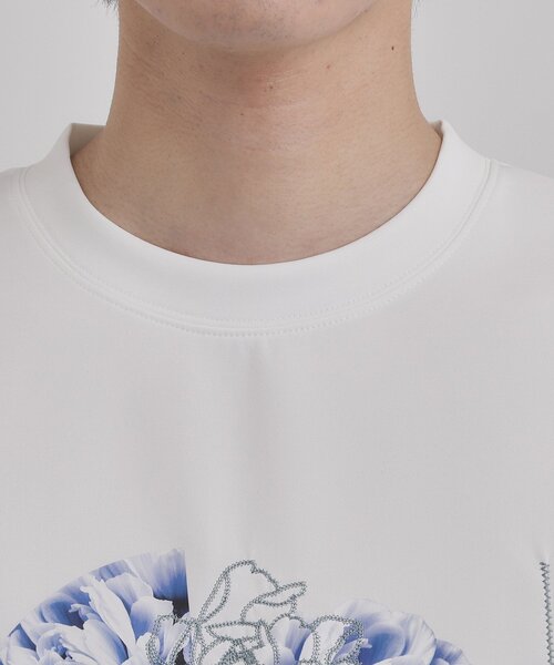 tk.TAKEO KIKUCHI(ティーケータケオキクチ)の「フラワープリントTシャツ(Tシャツ/カットソー・メンズ・ブルー/ブラック/ホワイト・02/03)」の20枚目の写真